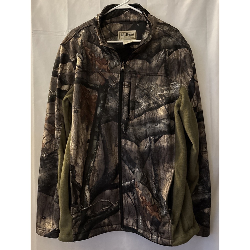 LL Bean x Mossy Oak‎ Tree stand Large Tall Camo Fleece/Jacket